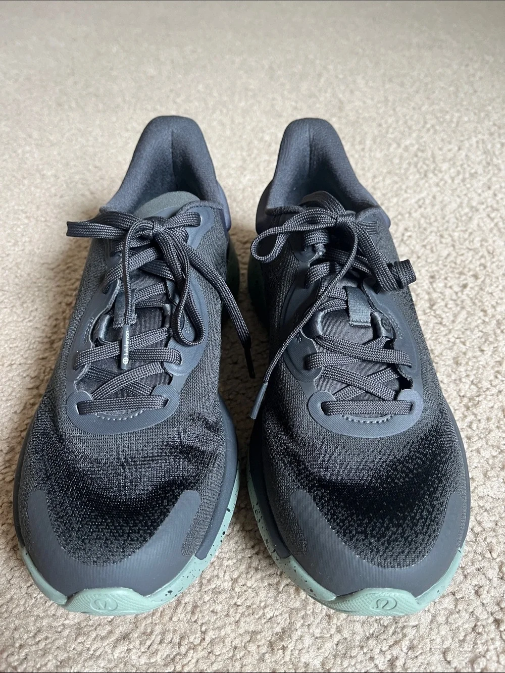 lululemon athletica Men's Black Running Shoes with Mint Sole